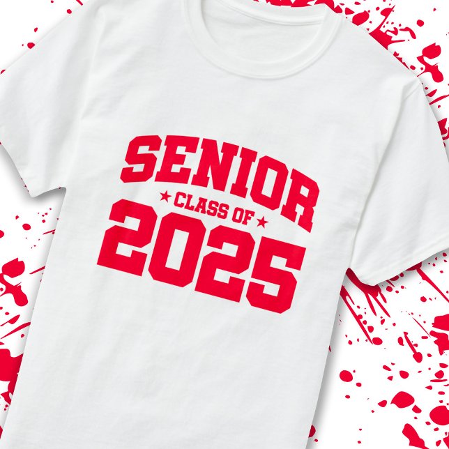 Senior Year 2025 School Graduation - Class of 2025 T-Shirt (Count down to graduation with our classic, commemorative Senior Class of 2025 t-shirt! -Teemixer)