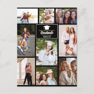 Senior Year Friends Photo Collage 2023 Graduation Postcard