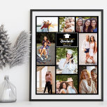 Senior Year Friends Photo Collage Graduation Poster<br><div class="desc">Senior year photo collage poster for your best friends in high school or college. Add 9 of your favorite friend photos and order these prints for your besties. A great 2024 graduation gift of friendship. Nothing says friends forever like a graduate photograph keepsake.</div>