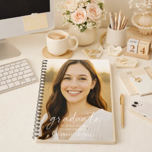 Senior year graduation photo script notebook