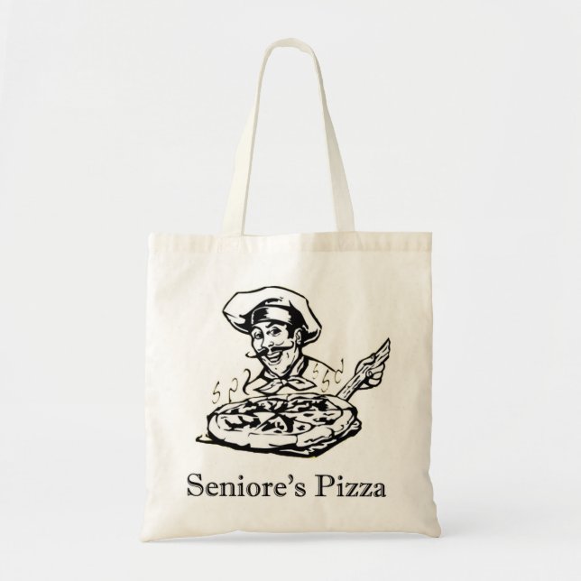 Seniore's Pizza B/W Bag (Front)