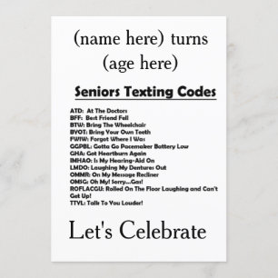 **SENIOR'S BIRTHDAY PARTY** INVITE