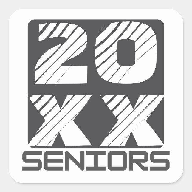 Seniors Graduating Class Square Sticker (Front)