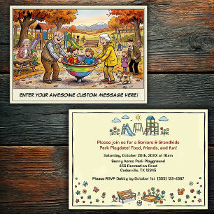 Seniors & Grandkids Day at the Playground Invitation