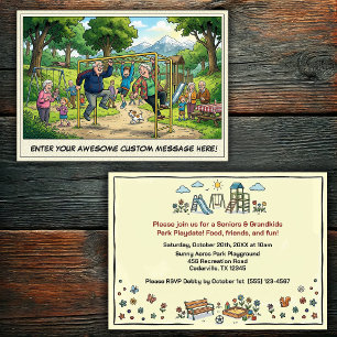 Seniors & Grandkids Day at the Playground Invitation