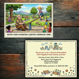 Seniors & Grandkids Day at the Playground Invitation