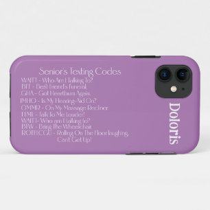 "Senior's Texting Codes" Custom Case-Mate iPhone Case