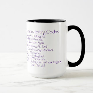 "Senior's Texting Codes" Custom Coffee/Tea  Mug