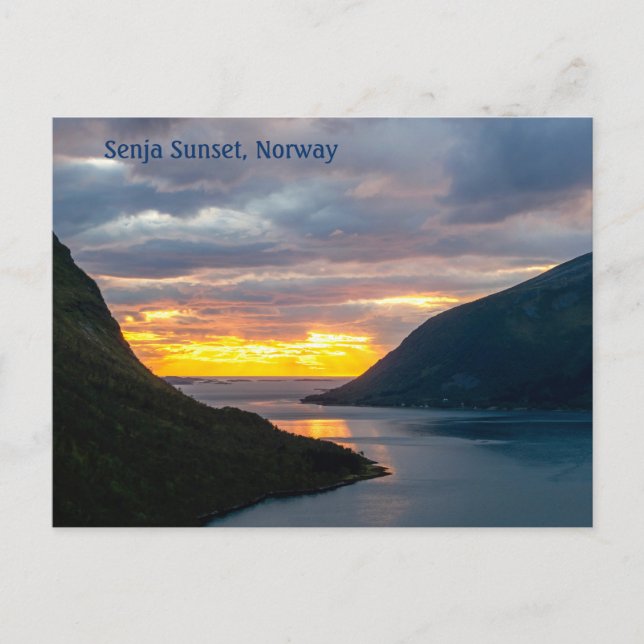 Senja Island Sunset, Norway, Postcard (Front)