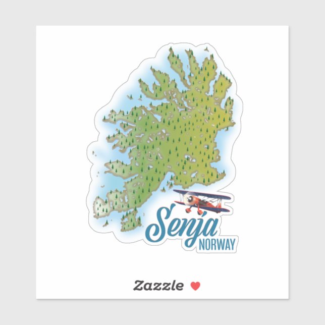Senja Noway island map (Sheet)