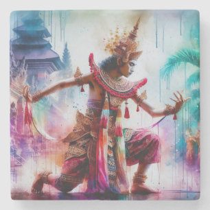 Senja Tari: Twilight Dance in Bali Stone Coaster