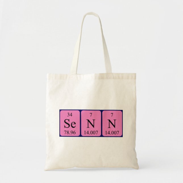Senn periodic table name tote bag (Front)