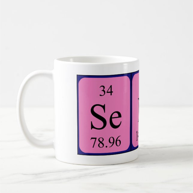 Senne periodic table name mug (Left)