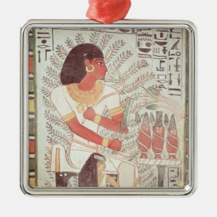 Sennefer seated with his wife,from Tomb Metal Tree Decoration