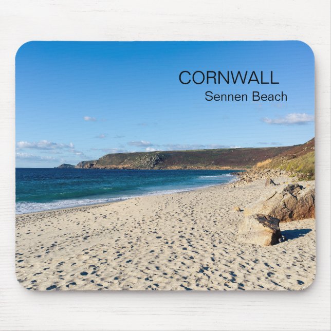 Sennen Beach Cornwall England  Mouse Pad (Front)