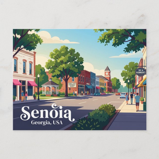 Senoia Historic Downtown USA Postcard (Front)