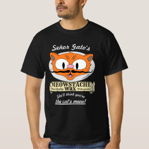 Señor Gato's MEOWSTACHE WAX Handlebar Moustache Ca T-Shirt