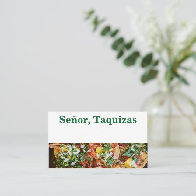 Señor Taquizas Business Card (Standing Front)