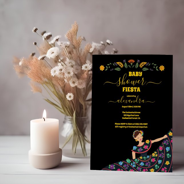 Senorita Fiesta Baby Shower Mexican Floral Invitation (Creator Uploaded)