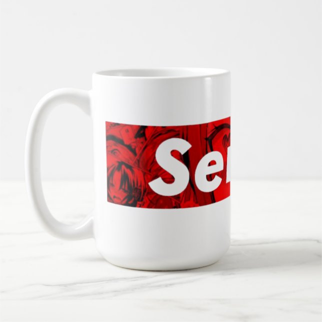 ☕Senpai Vibes Coffee Mug – Cute Anime Style ☕ (Left)