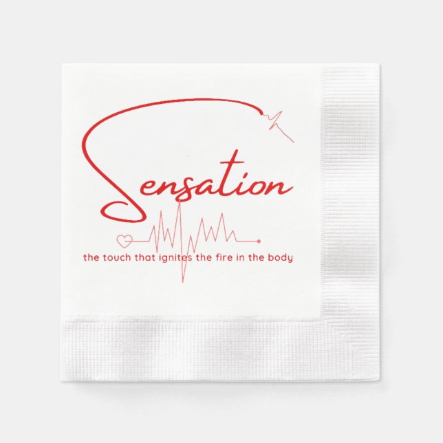 Sensation Pulse Heartline Napkin (Front)