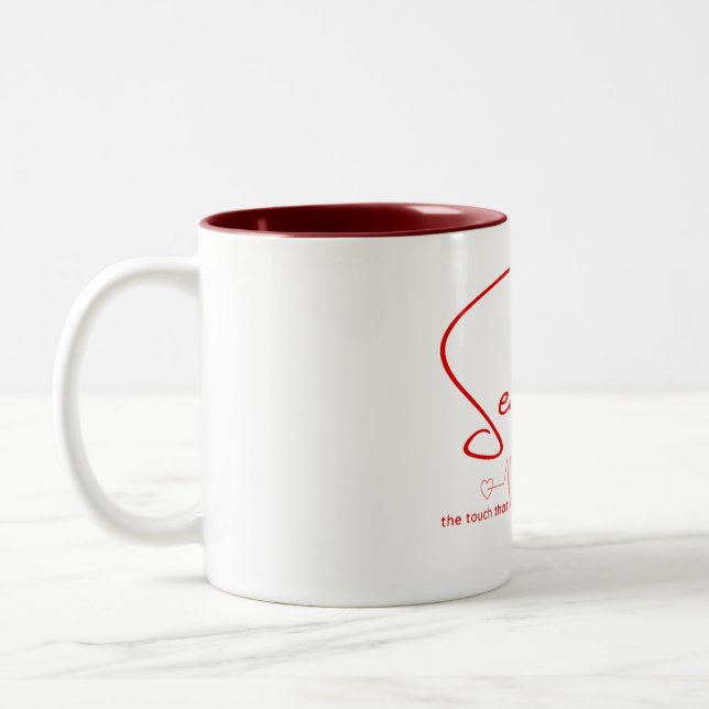 Sensation Pulse Heartline Two-Tone Coffee Mug (Left)