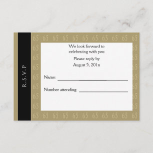 Sensational At 65 RSVP Invitation