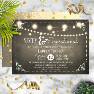 Sensational Sixty Surprise Birthday Party Invitation
