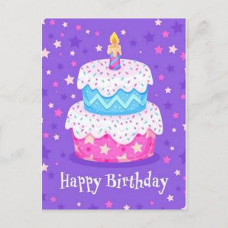 Sensational Stars Happy Birthday Post card