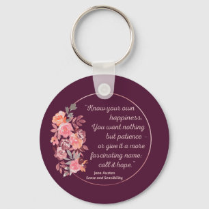 Sense And Sensibility Quote I - Cute Style Key Ring