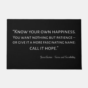 Sense And Sensibility Quote I Doormat