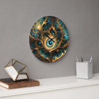 Sense Of Sight Teal And Gold Fractal Abstract Art,