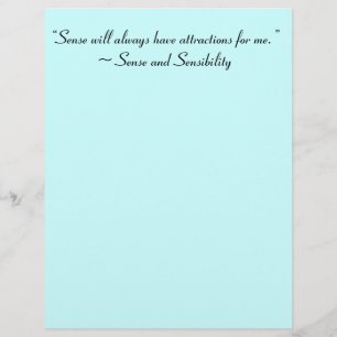 Sense Will Always Attract Me Jane Austen Quote