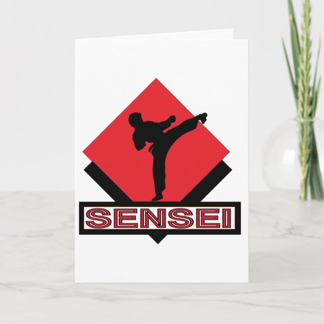 Sensei red diamond holiday card (Front)