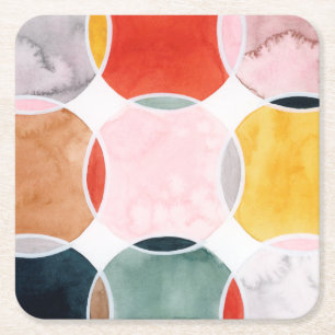 Sensical - Circle Pattern Square Paper Coaster
