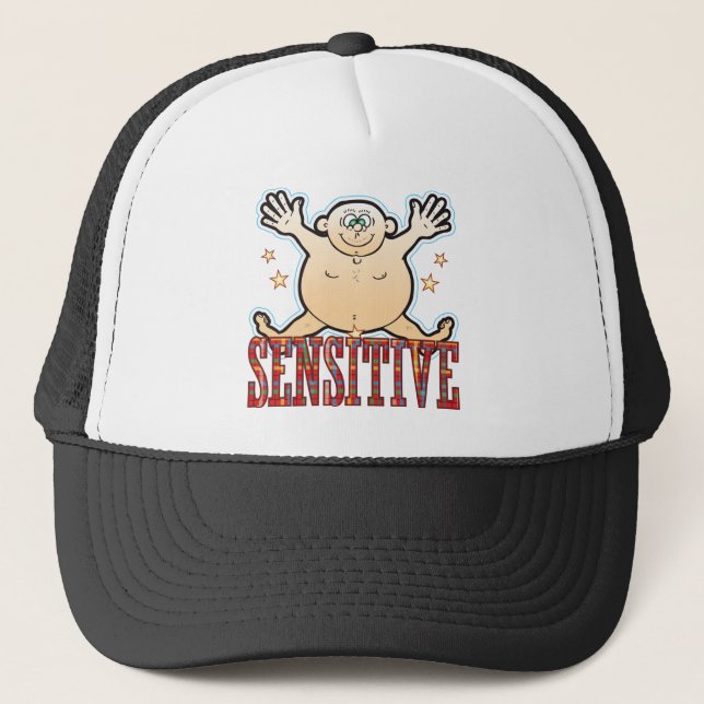 Sensitive Fat Man Trucker Hat (Front)