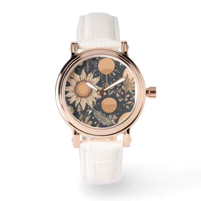 Sensitive feminine flattery stamps boho chic watch (Front)