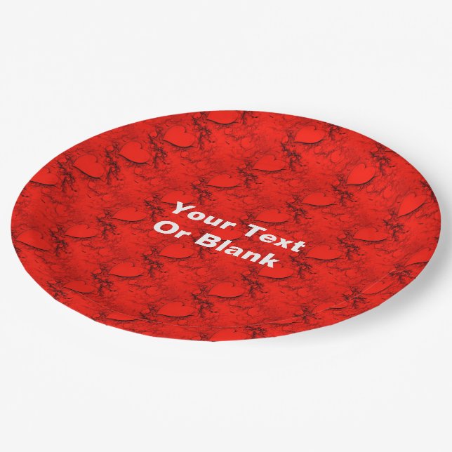 Sensitive Hearts Paper Plate (Angled)