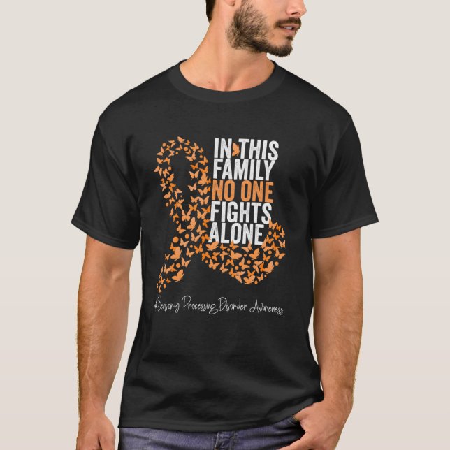 Sensory Processing Disorder Awareness Month Orange T-Shirt (Front)