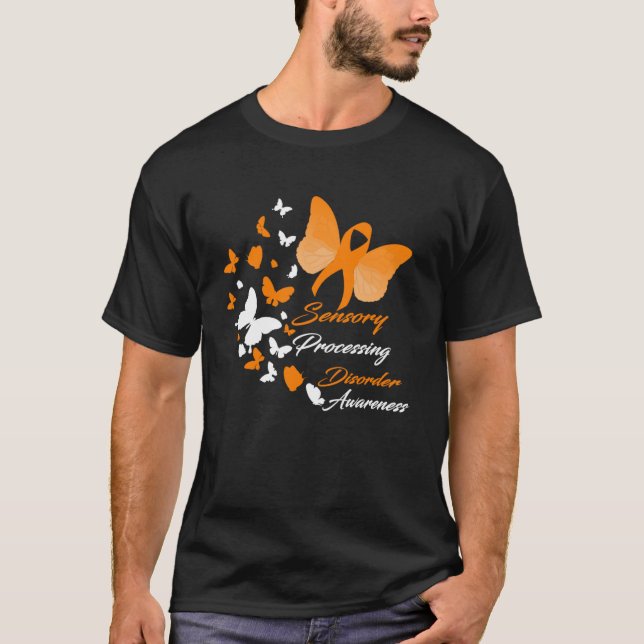 Sensory Processing Disorder Warrior, SPD Awareness T-Shirt (Front)
