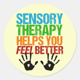 Sensory Therapy Handprints Occupational Therapist Classic Round Sticker