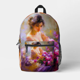Sensual Portrait Printed Backpack