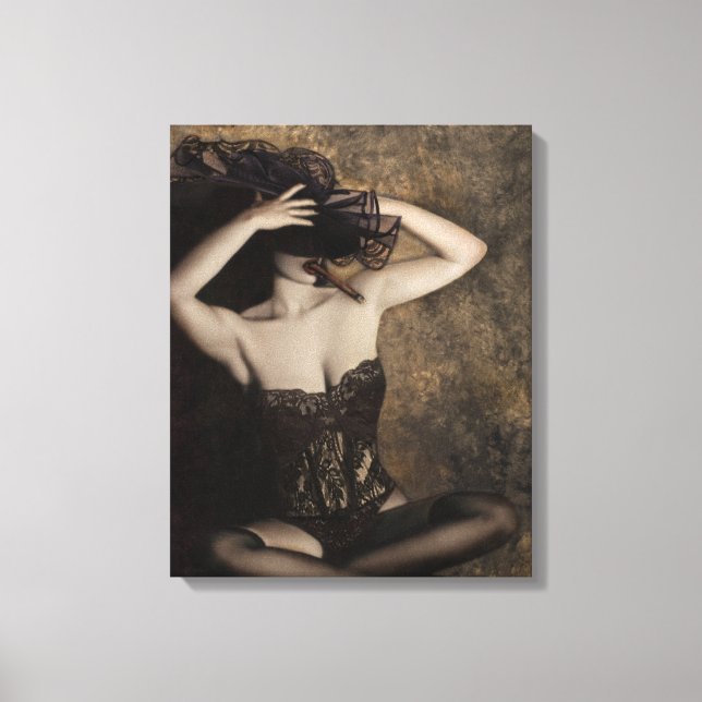 Sensuality in Sepia - Self Portrait Canvas Print (Front)