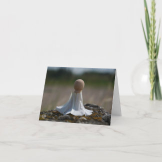 Sensually wrapped figurine in a floral dress. thank you card