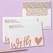 Sent With Love Modern Casual Pink and Brown