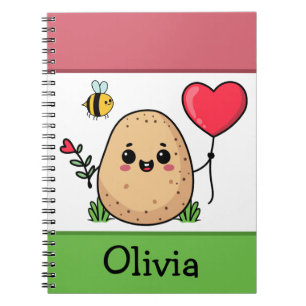 Sent With Love Romantic Potato Notebook