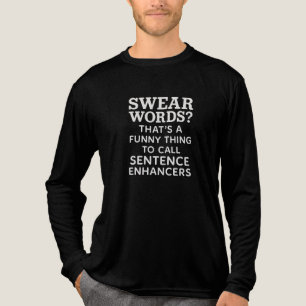 Sentence Enhancers Funny Swear Words T-Shirt Tri-Blend Shirt