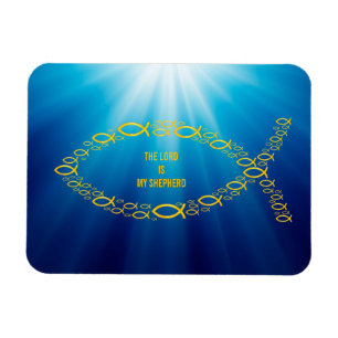 Sentence THE LORD IS MY SHEPHERD Christian Fish Magnet