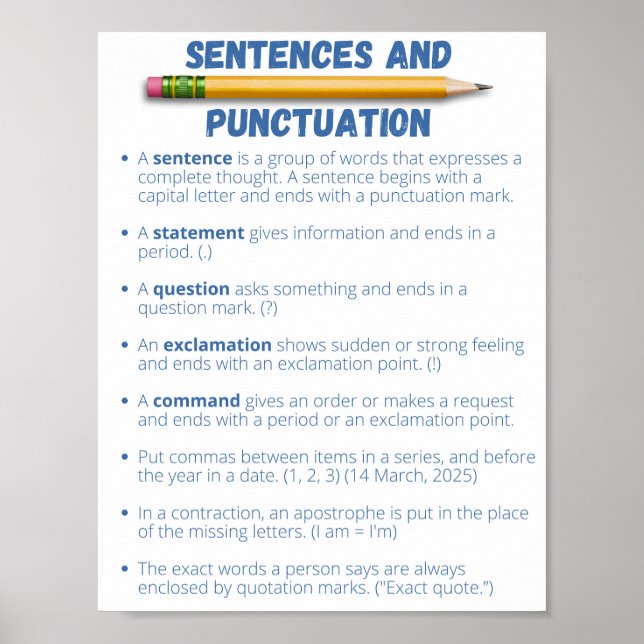 Sentences Poster (Front)