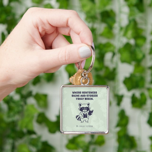 Sentences Shine Stories Truly Begin English Class Key Ring (Hand)
